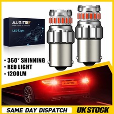 2Pcs 1156 LED Red Bulbs Backup Reverse Light Brake Parking Lamps 1200LM 9-18V DC