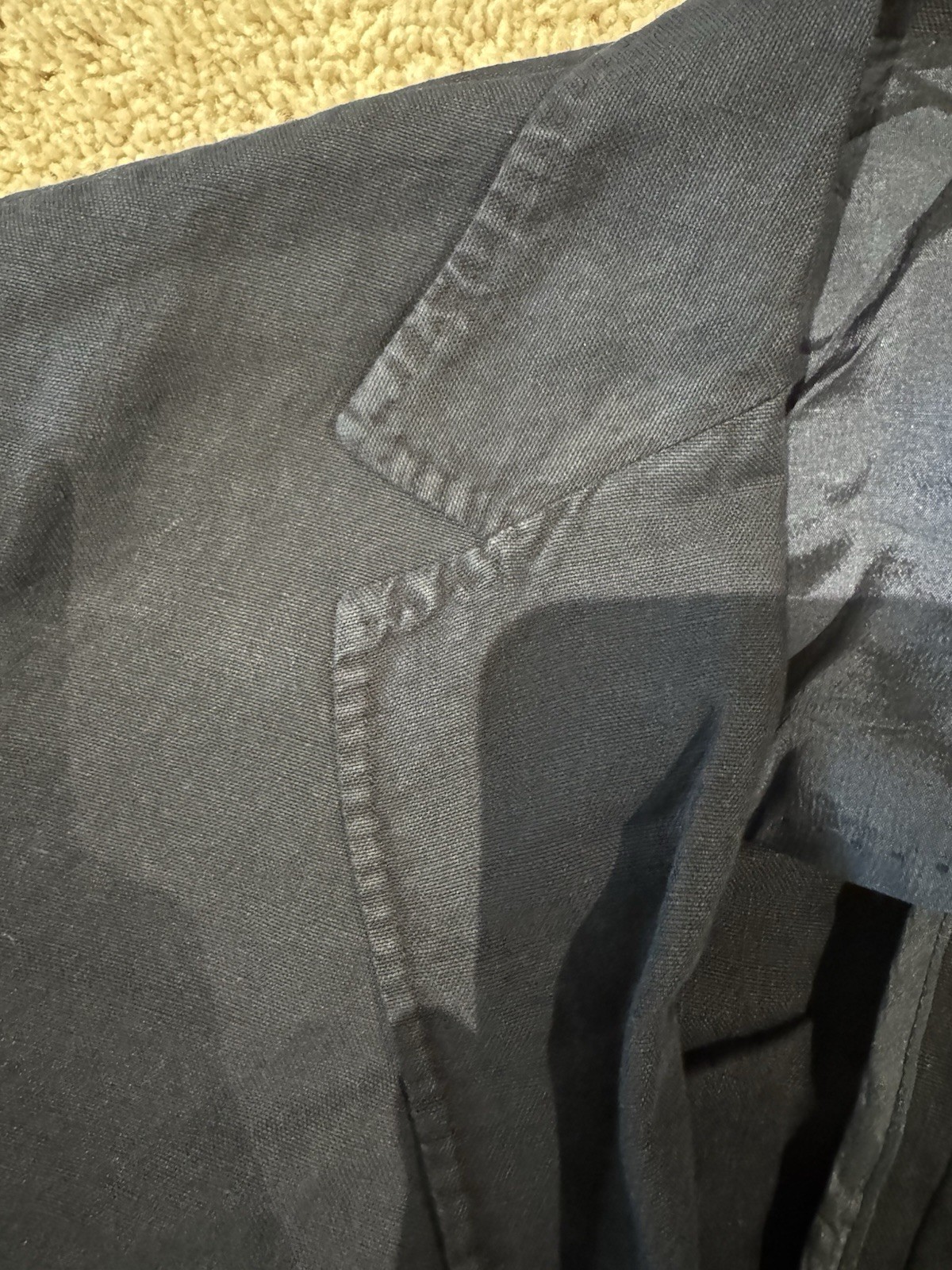 Sid Mashburn Blue Butcher Jacket Unstructured Hem… - image 3