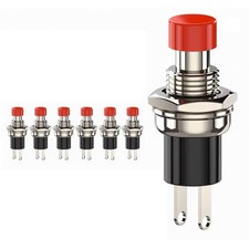 5Pc Momentary Push Button Switch, 1A 250VAC SPST Mini Switches Normally Open
