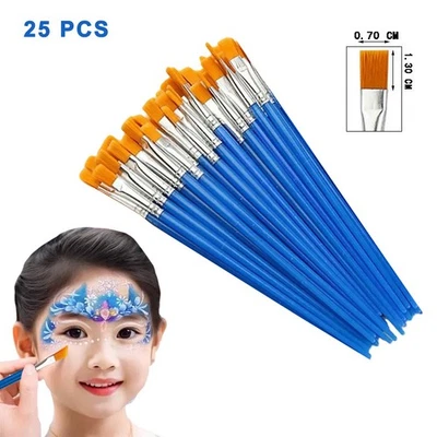 25 flache Pinsel, kleines Pinselwerkzeug für Aquarell- und Gouachemalerei - Bild 1 von 4