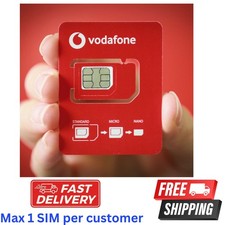 1 x New Vodafone UK SIM Card Pay As You Go - PAYG