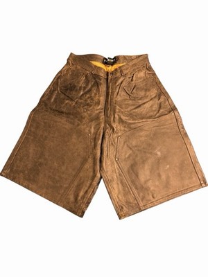 GV Gallery Raspberry Hills RUSTED CHOCOLATE LEATHER SHORTS Size