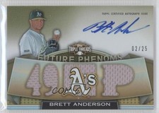 2011 Topps Triple Threads Future Phenoms Gold 2/25 Brett Anderson #126 Auto a7m