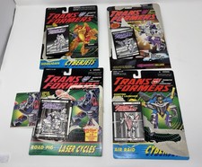 Lot Of 4 Transformers G2 Card Backs Tech Specs Instructions Road Pig Deluge Etc