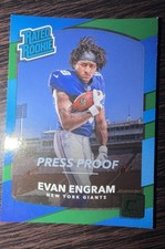 2017 Panini Donruss - Rated Rookie Evan Engram #330 Press Proof Green (RC)