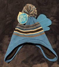 The Children's Place, Baby  Toddler Winter Hat  Mittens Set, Blue 2T-3T
