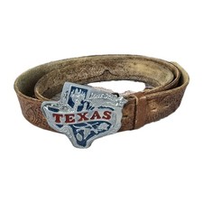 Texas Belt Buckle The Great American 1980 Lone Star 142 Belt Change Buckle Leath