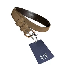 GAP Suede Cow Leather Belt Men’s Sz 36 Brown 1” Wide Chocolate Equestrian Preppy