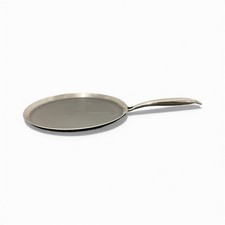 Nonstick Crepe Pan Dosa Tawa, Triply S. Steel Honeycomb Coat Induction Base 28cm