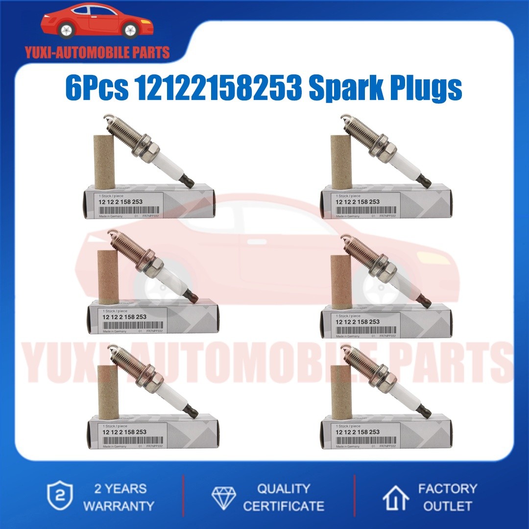6X Genuine 12122158253 Iridium Spark Plugs For BMW Laser N51/N52 E60 E70 E83 E90