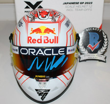 MAX VERSTAPPEN SIGNED RED BULL RACING 1:2 HELMET FORMULA 1 F1 BECKETT BAS COA