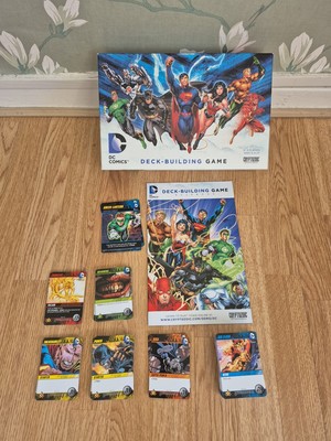 DC Comics Deck Building Spiel GEBRAUCHT Komplett Kostenloser Versand 
