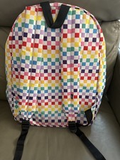VANS Old Skool III Rainbow Checkerboard Backpack Casual School Outdoors