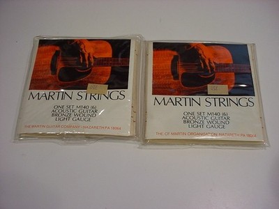2 sets MIP MARTIN STRINGS M140 light bronze acoustic guitar string set (6)