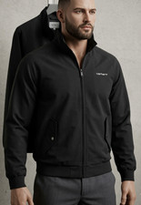 Carhartt WIP Rude Jacket Black Harrington Bomber Uomo L Giacca a vento leggera