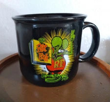 ED "BIG DADDY" ROTH RAT FINK HOT ROD ICON "PEACE" COFFEE MUG 16oz CA ARTIST