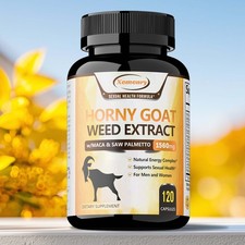 Horny Goat Weed Extract 1560mg- Maca -Testosterone Booster, Muscle Health 120pcs