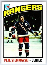 1976-77 Topps #166 - Pete Stemkowski New York Rangers (NM) *HGCARDS*
