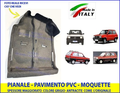 Tappetino Auto Specifico Per Fiat Panda 141 (1986-2003) - Lato Guida - Moquette Nera Con Bordino