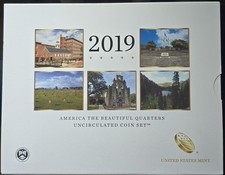 2019 America The Beautiful P&D (10) Quarters Set In OGP/COA