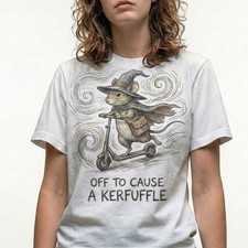 Wizard Mouse Off To Cause A Kerfuffle T-Shirt Vintage Retro Tee Gift