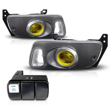 Fit 1992-1995 Honda Civic Coupe Hatchback Fog Light Lamps Wswitch Wiring Amber