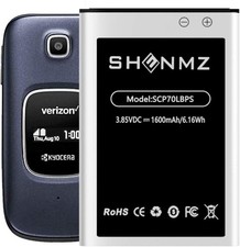 SCP-70LBPS 1600mAh Replacement Battery for Kyocera Cadence S2720 - High Capacity