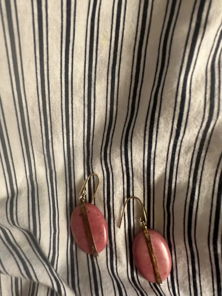 Pendientes colgantes de piedra ISABEL MARANT - S/S 2020 - Jaspe - Auténtico diseño de diseñador Foto 2 de 4