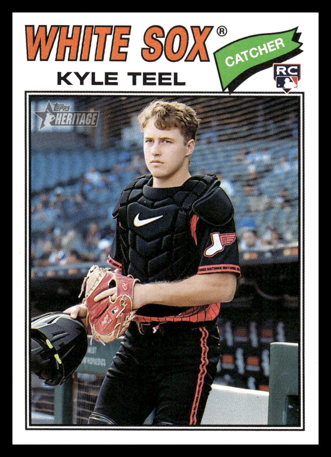 2026 Topps Heritage 182 Kyle Teel, Chicago White Sox RC