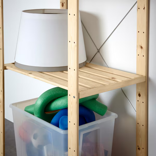 Estantería de madera Ikea Ahorrador de almacenamiento de madera blanda Estante de pino macizo 78x31x171 cm - Imagen 2 de 4