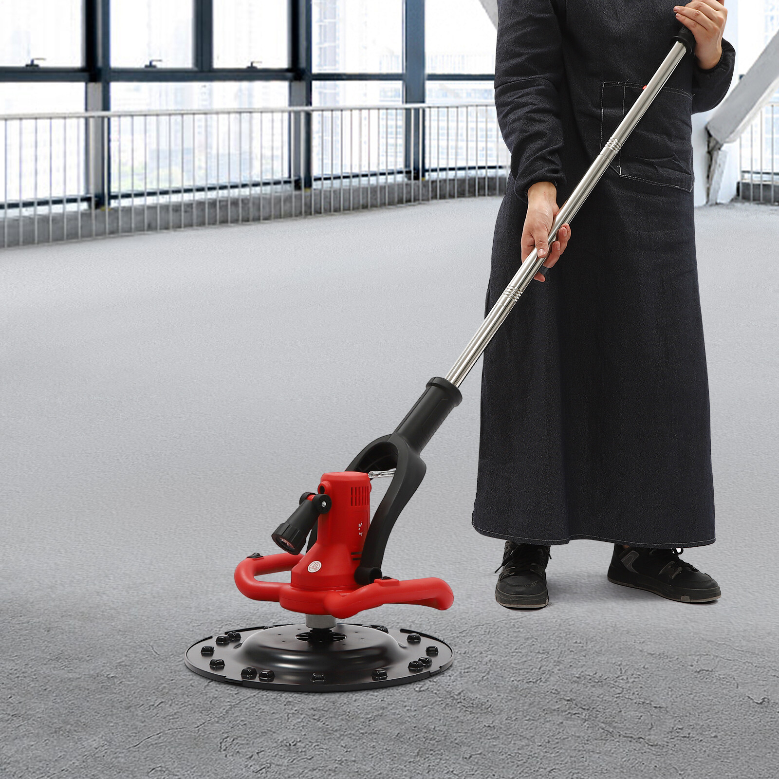 6 Variable Speed Smoothing Polishing Machine Concrete Polisher 80-200RPM 1680W