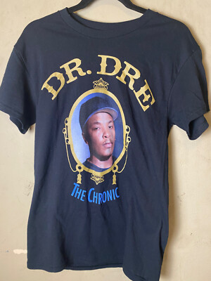 DR.DRE The Chronic HIP HOP DOUBLE SIDED Graphic Tee  Deathrow Black Size S-NWOT