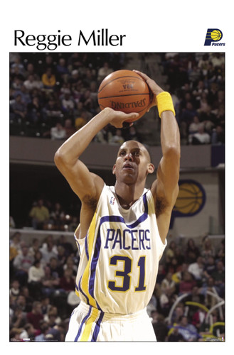 REGGIE MILLER Indiana Pacers 2004 NBA Classic Retro SI-style 22x34