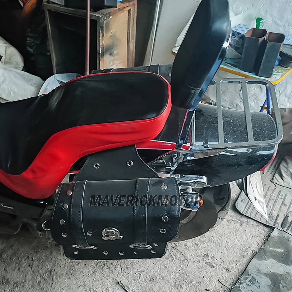 Respaldo trasero barra Sissy y portaequipajes apto para Honda Shadow VLX600 VT600 1999-07 Foto 3 de 4