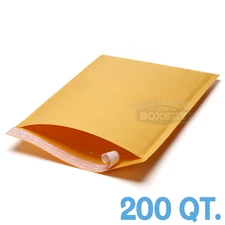 200 #5 10.5 x 16 Kraft Bubble Padded Envelopes Mailers from The Boxery