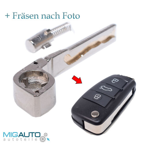 Schlüssel Bart für Audi Rohling  A1 A3 8P A4 B7 A6 C6 TT 8J Q3 8U Q7 + Fräsen - Bild 1 von 4