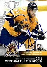 Vincent Arseneau - Signed 2012-13 In The Game Memorial Cup Champions #MC-10