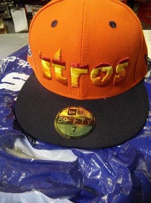 Astros Stros Hat Orange Navy 7\