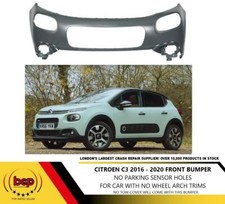 CITROEN C3 2016 - 2020 FRONT BUMPER UPPER PRIMED NO SENSOR HOELS NO FLARE TYPE