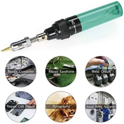 13-In-1 Gas Soldering Iron Kit Pen-Shaped Welding Pen 1300℃ 8ML for Repair | eBay