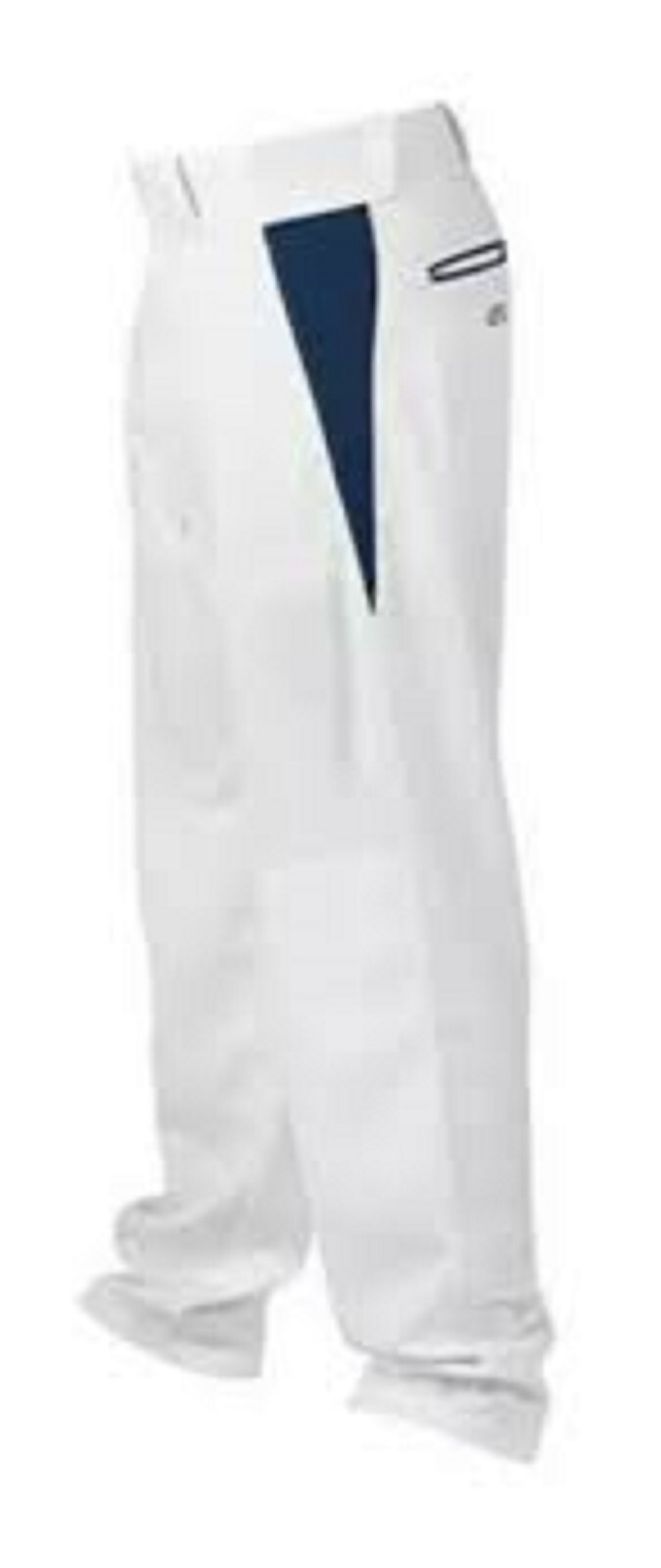 Rawlings Youth VNotch Piped SemiRelaxed Fit Baseball PantsWhite/Navy