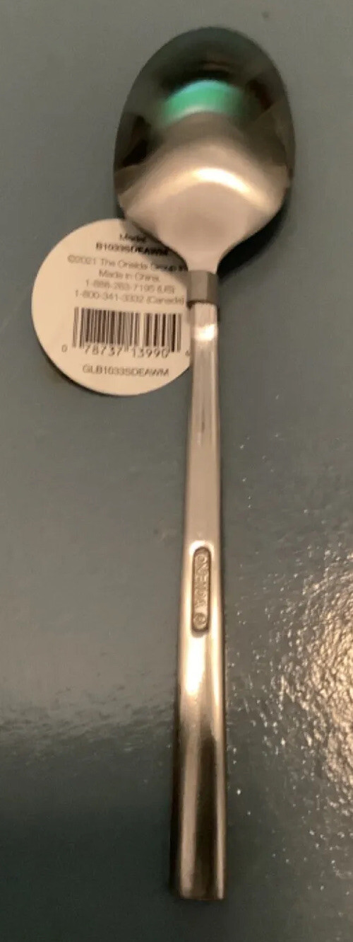 ONEIDA REVERSO STAINLESS STEEL DINNER SPOON X 6 SATIN FINISH