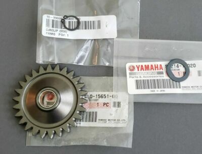  Genuine Yamaha Banshee Idle Gear Starter idler kicker & Washer C Clip 1987-2006
