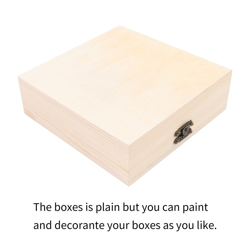 Wooden Tea Bag Jewelry Organizer Chest Storage Box 9 Compartments Tea