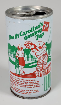 Vintage Steel 7Up Soda Pop Can North Carolina America's Turning 7Up Oshkosh WI