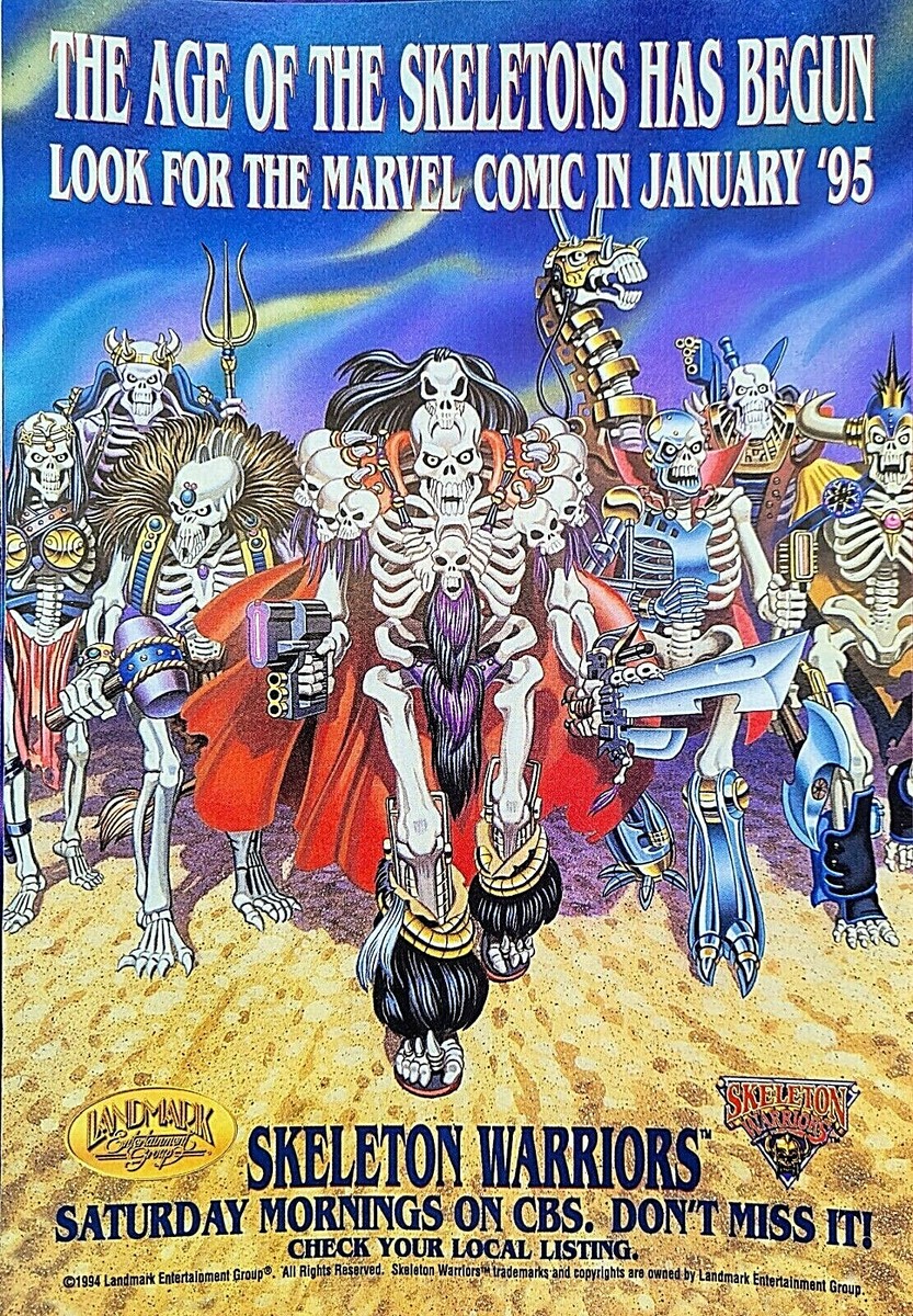 RARE! 1994 SKELETON WARRIORS Saturday Mornings on CBS = TRADE