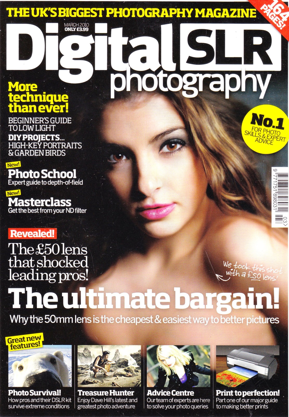 Digital SLR photography magazine with   Sony Alpha A500 tested    March  2010