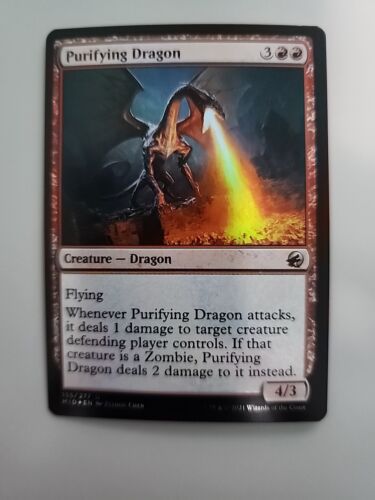 MTG Purifying Dragon Innistrad: Midnight Hunt 155/277 Foil Uncommon - Afbeelding 1 van 1