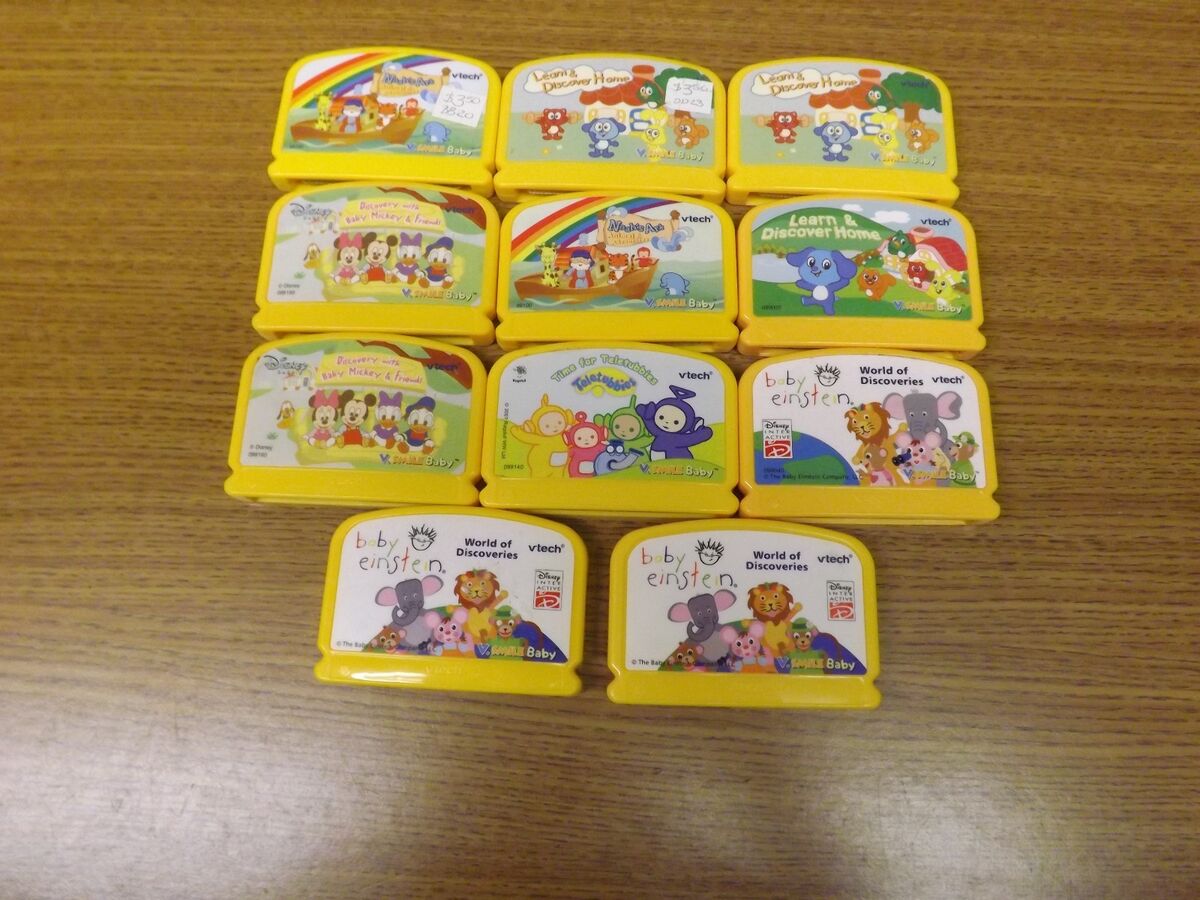 V.Smile Baby 11 Game Lot Mickey, Noah's Ark, Baby Einstein, Teletubbies &  More