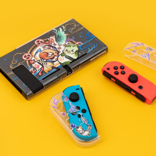 For Protective Case Cover Transparent TPU Soft Shell for Nintendo Switch Ghost